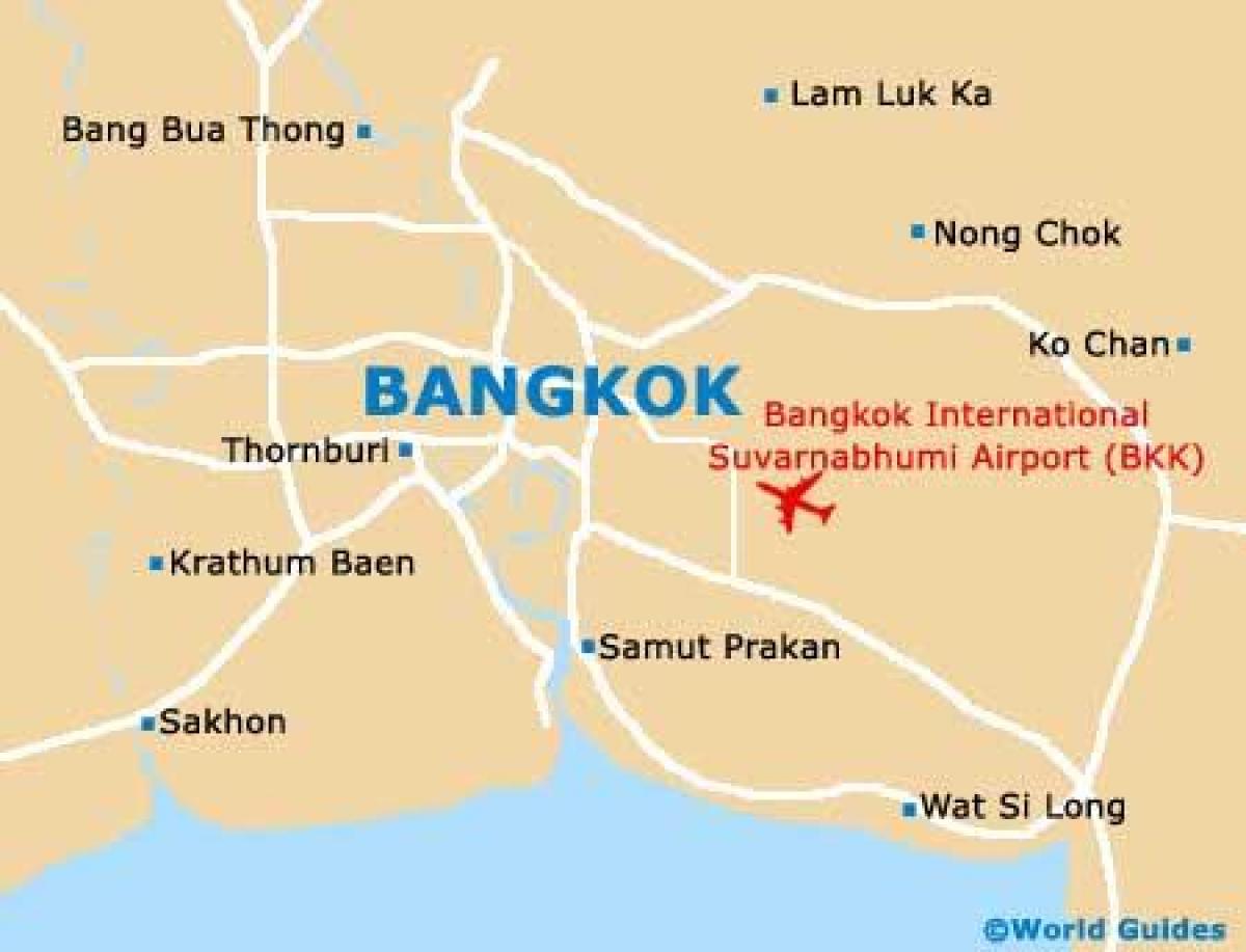 Plan des aéroports de Bangkok (Krung Thep)