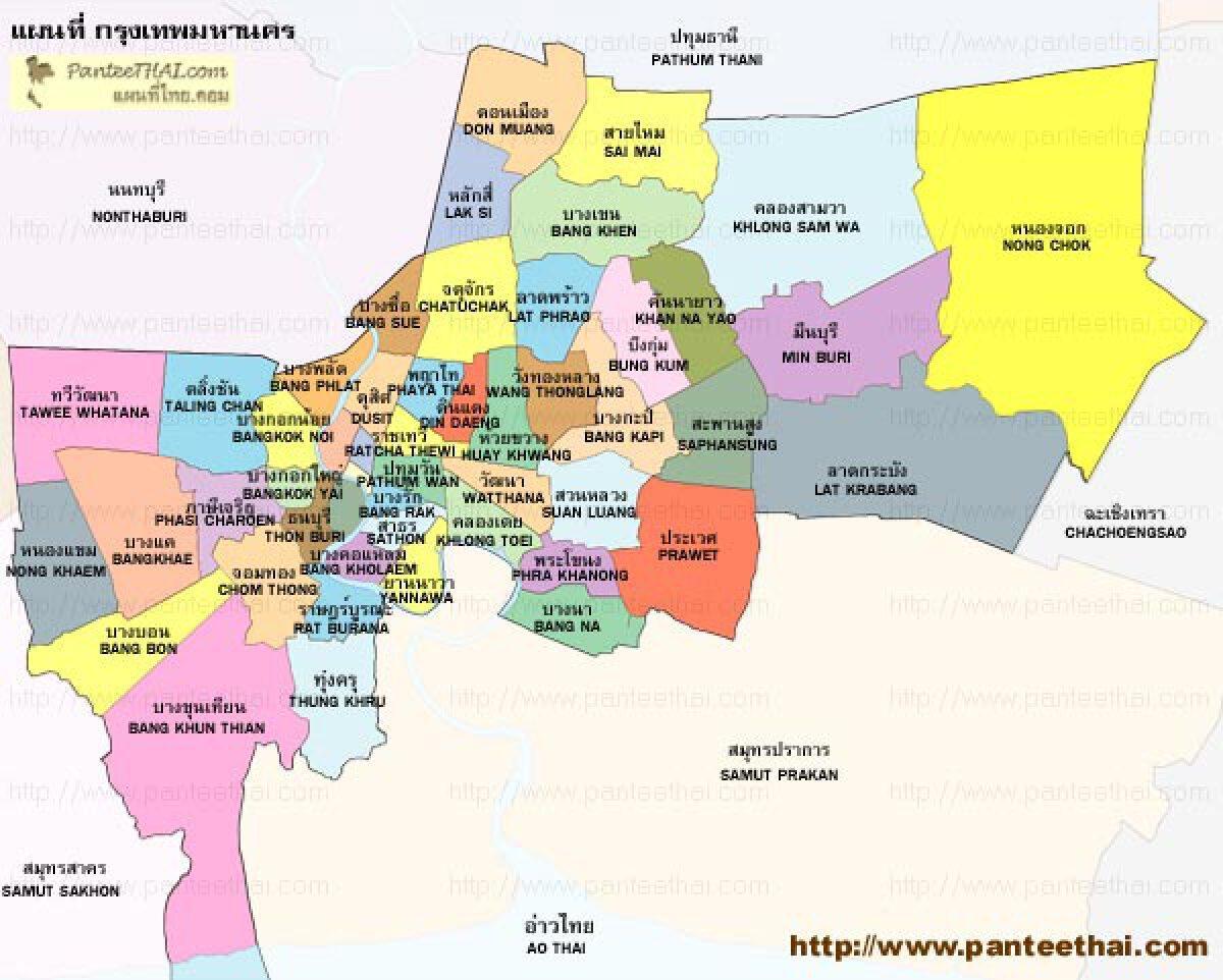 Plan districts Bangkok (Krung Thep)